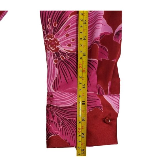 Bailey 44 Womens Red & Pink Floral Long Sleeve Button-Up Shirt. Size L, NWT - Picture 8 of 8